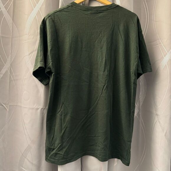 Snoopy Green T Shirt Christmas Lights Peanuts Gang Heavy Cotton Mens L Relaxed - Picture 3 of 15